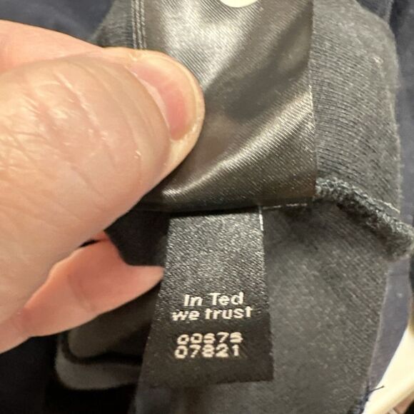 Ted Baker London Mens Navy Pull Over  Long Sleeve Button Neck Sweatshirt‎ Size 4 - Picture 7 of 9